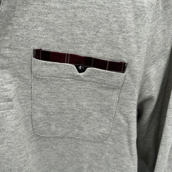 BARBOUR Men's Grey Henley Long Sleeve Shirt // S - Picture 4 of 6